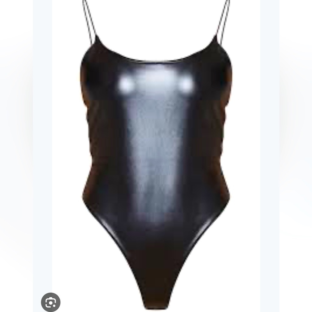 Fashion Nova Faux Leather Bodysuit